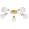Image de Lindby Plafonnier Elaina à intensité variable (Moderne) en Doré Métal e. a. pour Salon & Salle manger (à 5 lampes, E14) Luminaire Lampe Plafond Eclerage Eclairage Interieur