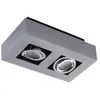 Image de Arcchio Spot Vince à intensité variable (Moderne) en Gris Aluminium e. a. pour Couloir (à 2 lampes, GU10) Plafonnier lampe
