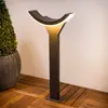 Image de Lucande, borne lumineuse LED Half, 60 cm, anthracite, métal, IP54