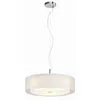 Image de Lindby Suspension en Tissu Pikka à intensité variable (Moderne) Blanc Textile e. a. pour Salon & Salle manger (à 3 lampes, E27) Luminaire Lampe plafond Plafonnier