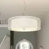 Image de Lindby suspension Pikka, blanc, textile, Ø 50 cm, E27