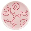 Image de Marimekko Oiva/Piirto Unikko Plaque 13,5 cm, rose, rouge