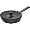 Image de Fiskars Sauteuse avec Couvercle, Hard Face, Diamètre 28 cm, Capacité : 3,5 litres, Tous Types de Feux, Antiadhésif, Résistant aux Rayures, Aluminium/Plastique, Noir, 1075530