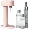 Image de Mysoda Pack Ruby - Machine à eau pétillante avec 2 bouteilles d'eau en PET et une cylindre de CO2 - Rose