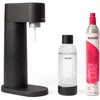 Image de Mysoda - Kit de purification d'eau Woody - En bois composite renouvelable avec Cylindre de CO2 et bouteille en plastique Quick-Connect 1 l - Sans BPA (noir)