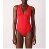 Image de Etam - Maillot de bain 1 pièce sans armature sans coque Zagara rouge S