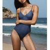Image de Etam - Maillot de bain 1 pièce sans armature Poppie jean denim 34