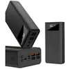 Image de XO PR123 Powerbank 30000mAh - 4 Sorties USB-A - Entrées microUSB, USB-C et Lightning - Ecran LCD - Fonction Lampe Torche - Charge Rapide - Résistant