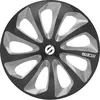 Image de SPARCO SPC1573BKSV Enjoliveur Sicilia, Noir/Argent, Set de 4, 15"