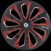 Image de SPARCO SPC1473BKRD Enjoliveur Sicilia, Noir/Rouge, Set de 4, 14"