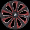 Image de SPARCO SPC1573BKRD Enjoliveur Sicilia, Noir/Rouge, Set de 4, 15"