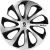Image de SPARCO SPC1673SVBK Enjoliveur Sicilia, Set de 4, Argent/Noir, 16