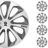 Image de SPARCO SPC1573SVGR Enjoliveur Sicilia, Argent/Gris, Set de 4, 15"