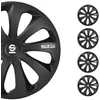 Image de Sparco Enjoliveurs Sicilia - 15-pouces - Noir/Carbone - Set de 4 pièces