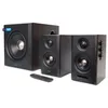 Image de Edifier S355DB Système d'enceintes Hi Res 2.1   150 W RMS, caisson de basses sans fil 5,8 GHz, HDMI eARC, LDAC Bluetooth 6.0, USB C, optique, coaxial, triple ampli DSP, design premium (décor noyer)