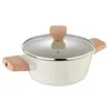 Image de Bergner Naturally Casserole de Ø20 cm et 2,4 l avec couvercle en aluminium forgé de couleur blanche
