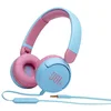 Image de JBL JR310   Casque filaire avec micro pour enfants   Léger, confortable et pliable   Avec volume limité à 85 dB   Livré avec un jeu d’autocollants   Bleu et rose