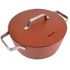 Image de Cancerol avec couverture 28cm-aluminium forgé-Quantanium intérieur-revêtement noir-Extérieur en couleur terrestre-Induction-MANGE LONG DE PHAPE LISBOA