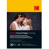 Image de KODAK Fine Art Paper - Papier Photo Haut de Gamme Texture, Pack de 20 feuilles, Format A4 (21 x 29.7 cm), Finition Mate Effet Gravure, 210 gsm, Compatible Toute Imprimante Jet d'Encre en occasion ou reconditionné