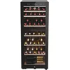 Image de Haier HWS77GDAU1 Cave à vin réfrigéré, 77 bouteilles, lumières LED et verre anti-UV, étagères en bois, 49,7 x 58,5 x 127 cm, classe G, noir
