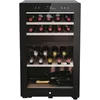 Image de Haier HWS42GDAU1 Series 7 Cave à vin, 42 bouteilles, connectivité Wi-Fi, lumières LED et verre anti-UV, étagères en bois, 49,7 x 58,5 x 82 cm, noir