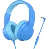 Image de Blackview FitBuds K1   Casque Audio Filaire Supra-Auriculaire pour Enfants avec Microphone Intégré et Son Stéréo 3D, Bleu BFBK1_BLU