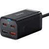 Image de Baseus Travel Charger GaN3 Pro Quick Wall Charger C+C+U, PD3.0, QC4.0 +, AFC, FCP, SCP, PPS, MTK, (with Type C - Type C Cable 1m) 65W, Black EU (CCGP040101)