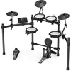 Image de Nux DM-210 Digital Drum Kit, batterie numérique (technologie de double déclenchement, entrée auxiliaire, Bluetooth, fonction coach, port USB pour MIDI et bibliothèque de sons, sortie casque), Noir