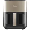 Image de Midea Friteuse À Air Numérique 6,5 L - Écran Tactile LED, XL, Technologie Rapid Air, Fenêtre de Cuisson, Chauffage et Température Réglables, Jusqu'à 95% Moins D'huile, 2000 W, Noir