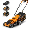Image de LawnMaster Tondeuse sans Fil 24V 34cm, 2 Batteries, pour 300m²