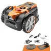 Image de LawnMaster Robot Tondeuse avec Navigation par caméra, Application et Station de Charge. Charge Automatique. sans Fil de délimitation. Commande par écran LCD. pour pelouses jusqu'à 500 m²
