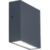 Image de LUTEC Gemini XF, au design élégant, applique murale moderne, en aluminium anthracite, convient pour tous les murs de maison, garage, terrasse, 9 W, 230 V, 750 lm, 11 x 11 x 3,8