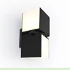 Image de LUTEC Cuba Applique murale d'extérieur LED en fonte d'aluminium noir mat 23 W 1000 lm Couleur de la lumière 3000 K Applique murale réglable avec effet lumineux pour terrasse, cour, porte d'entrée IP44