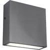 Image de LUTEC Gemini 5104004001 Applique murale d'extérieur au design élégant en acier inoxydable Convient pour tous les murs de maison, garage, terrasse, 9 W, 230 V, 750 lm, 11 x 11 x 3,8