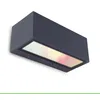 Image de Gemini Applique murale d'extérieur LED Smart Home à intensité variable, en aluminium anthracite, contrôle par application, compatible avec Alexa/Google, couleur de lumière réglable