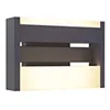 Image de Conroy Applique murale d'extérieur LED en fonte d'aluminium anthracite/blanc, 17,8 W, 1300 lumens, couleur de la lumière 3000 K, applique murale réglable avec effet lumineux, pour terrasse, cour