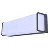 Image de Doblo Applique murale moderne en aluminium anthracite et blanc, applique murale 34 W, 2200 lumens, couleur de la lumière 4000 K, applique murale rectangulaire pour terrasse, cour, porte d'entrée