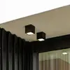 Image de LUTEC Plafonnier d'extérieur LED GEMINI, gris foncé, 9 x 9 cm, IP65