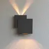 Image de LUTEC Applique d'extérieur LED RIALTO, noire, 20 cm, IP44, éclairage vers le