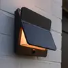 Image de LUTEC Applique d'extérieur LED ALETA, gris foncé, 18 cm, détecteur de mouvement, IP54