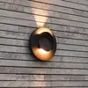 Image de LUTEC Applique d'extérieur LED MOOV, gris foncé, Ø 21 cm, métal, IP54