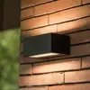 Image de LUTEC Applique d'extérieur LED GEMINI, noire, 14 cm, IP54, éclairage vers le