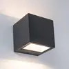Image de LUTEC Applique d'extérieur LED GEMINI, gris foncé, 9 x 9 cm, IP54, éclairage vers le