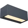 Image de LUTEC Gemini Applique murale d'extérieur LED moderne en aluminium anthracite 1230 lm Lumière blanche chaude 3000 K Applique murale rectangulaire avec effet haut et bas