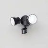 Image de LUTEC Projecteur mural extérieur à LED et capteur SHRIMP II noir 12 W, 2 lampes, IP44
