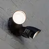 Image de LUTEC Projecteur mural extérieur à LED et capteur SHRIMP noir 20 W, à 2 lampes, IP54