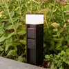 Image de LUTEC Luminaire pour socle LED MAINS, noir, 37 cm, IP54, 2 prises