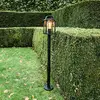 Image de LUTEC Bornes lumineuses KELSEY, noir, hauteur 104 cm, métal, IP44, E27