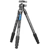 Image de Leofoto - Mr Q-Serie - Carbon Tripod for Cameras - Trépied en Carbone pour appareils Photo - Capacité de Charge de 10kg - Pieds Extensibles - Hauteur: 16 cm - 158 cm - LQ-284C+LH-36