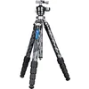 Image de Leofoto - Mr Q-Serie - Trépied en Carbone pour appareils Photo - Capacité de Charge de 15kg - Pieds Extensibles - Hauteur: 19 cm - 193 cm - LQ-365+LH-47